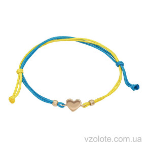 Шовковий браслет з золотою вставкою Україна (арт. 4109531101)
