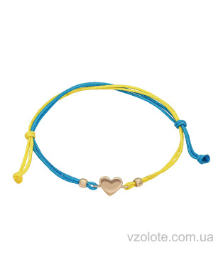 Шовковий браслет з золотою вставкою Україна (арт. 4109531101) Шовковий браслет з золотою вставкою Україна (арт. 4109531101)
