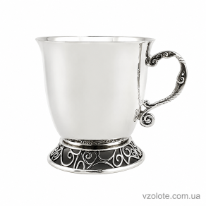 Серебряная кофейная чашка Волна (арт. 81005575-6)