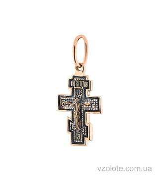 Золотий хрестик з чорнінням (арт. П01848)