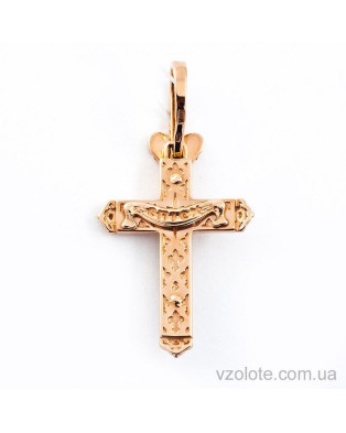 Золотий хрест з емаллю (арт. 250049е)