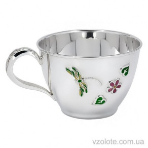 Срібна дитяча чашка з емаллю Бабка (арт. 0700723000)