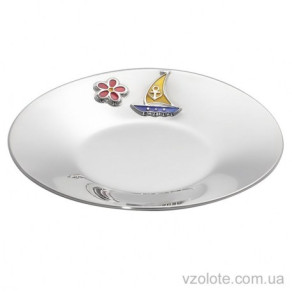 Срібне блюдце з емаллю Кораблик (арт. 0702707000)