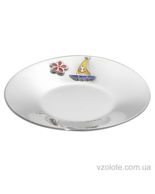 Срібне блюдце з емаллю Кораблик (арт. 0702707000) Срібне блюдце з емаллю Кораблик (арт. 0702707000)