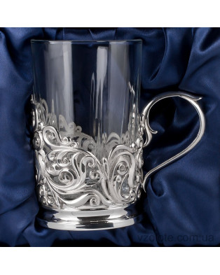 Срібний підсклянник Візерунок (арт. 8100425)